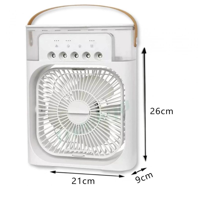 CLIMATIZADOR PORTATIL FRIO 4 EN 1 VENTILADOR HUMIFICADOR ENFRIADOR LAMPARA LED 220V USB - 4