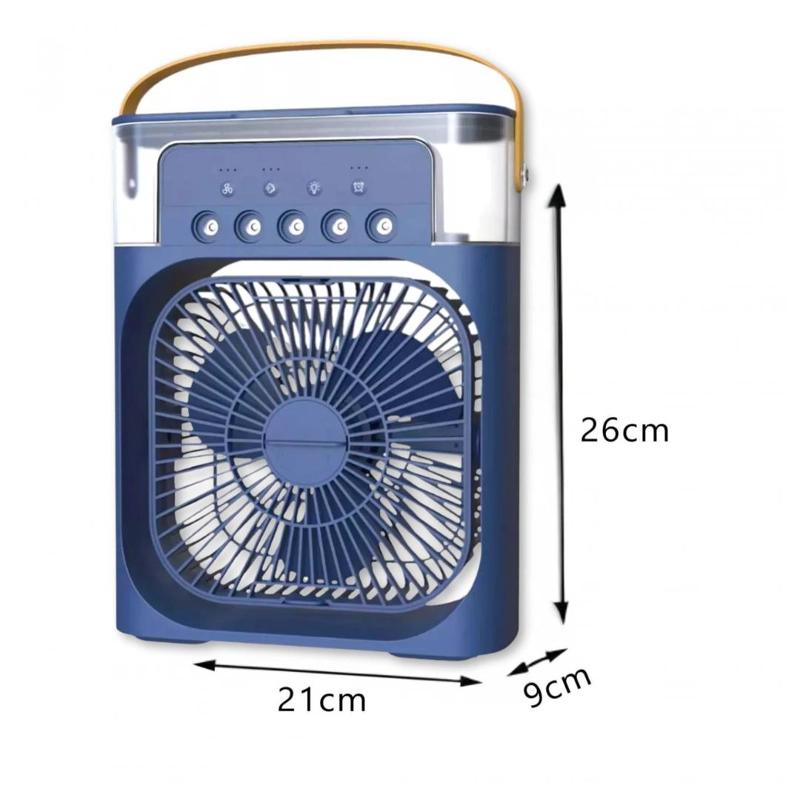 CLIMATIZADOR PORTATIL FRIO 4 EN 1 VENTILADOR HUMIFICADOR ENFRIADOR LAMPARA LED 220V USB - 5