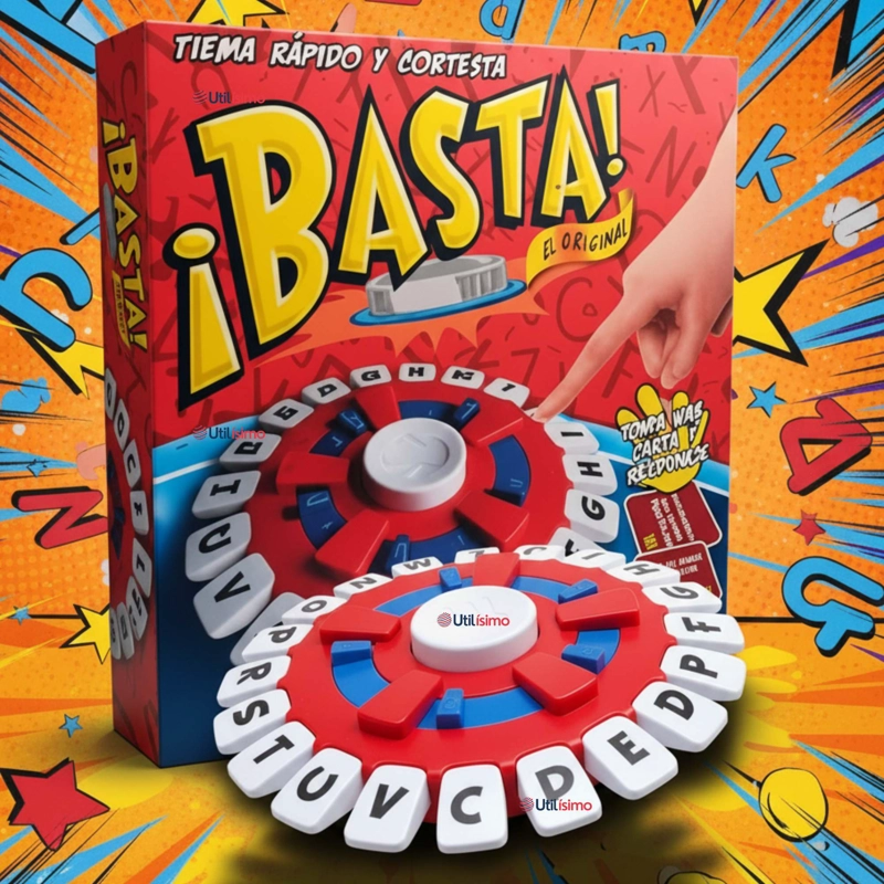 BASTA JUEGO DE PALABRAS CALIDAD PREMIUM PIENSA RAPIDO Y CONTESTA STOP ORIGINAL - 1