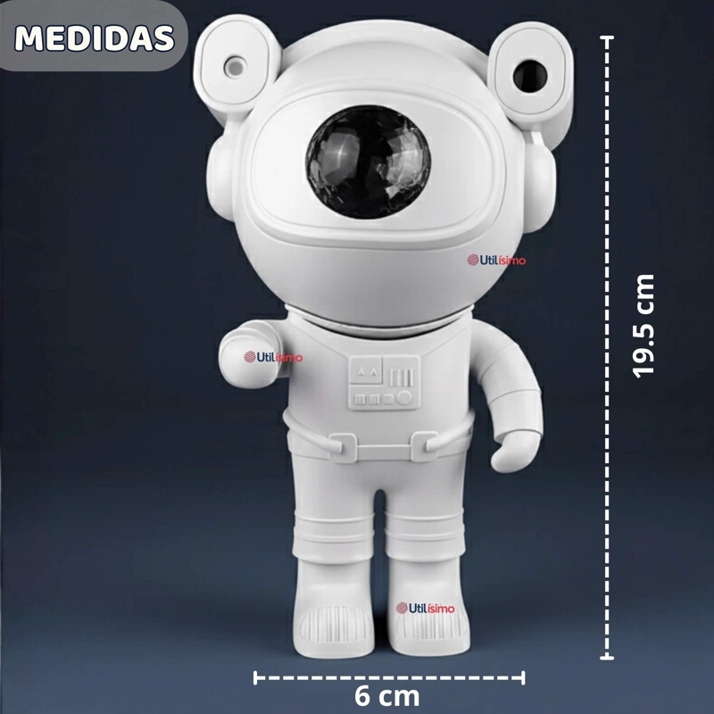 LAMPARA PROYECTOR ASTRONAUTA DE GALAXIA LUZ LED CON BLUETOOTH - 6