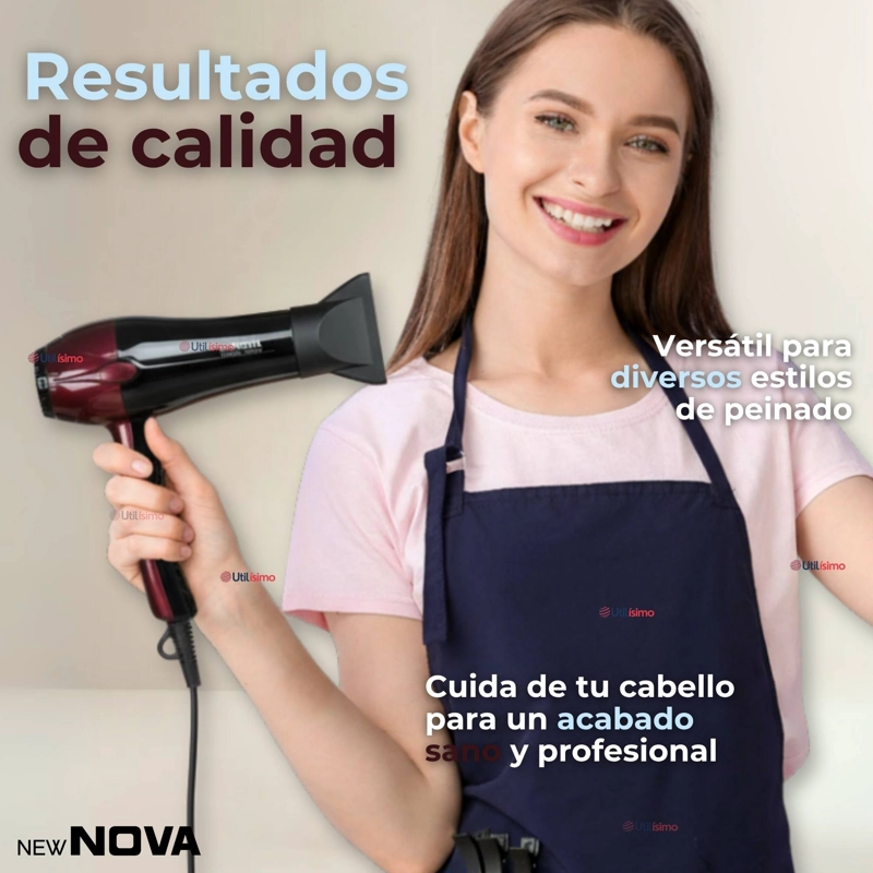 SECADOR DE PELO ALTA POTENCIA PROFESIONAL 5000W CABELLO PELUQUERIA ROJO - 2