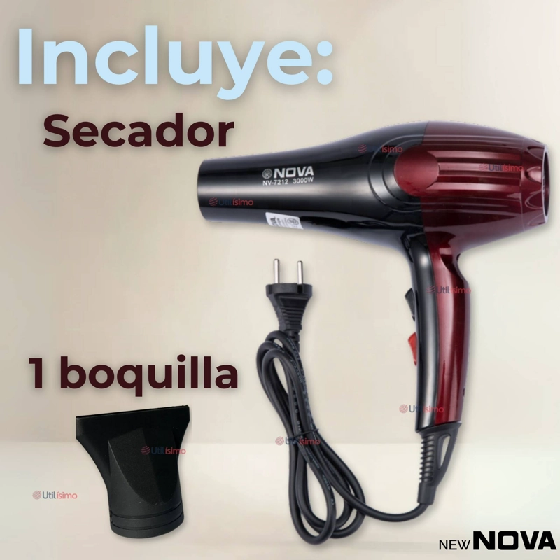 SECADOR DE PELO ALTA POTENCIA PROFESIONAL 5000W CABELLO PELUQUERIA ROJO - 4