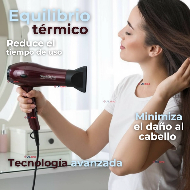 SECADOR DE PELO ALTA POTENCIA PROFESIONAL 5000W CABELLO PELUQUERIA ROJO - 6