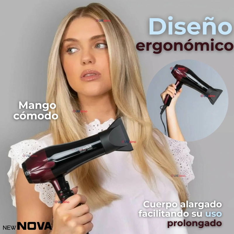 SECADOR DE PELO ALTA POTENCIA PROFESIONAL 5000W CABELLO PELUQUERIA ROJO - 7