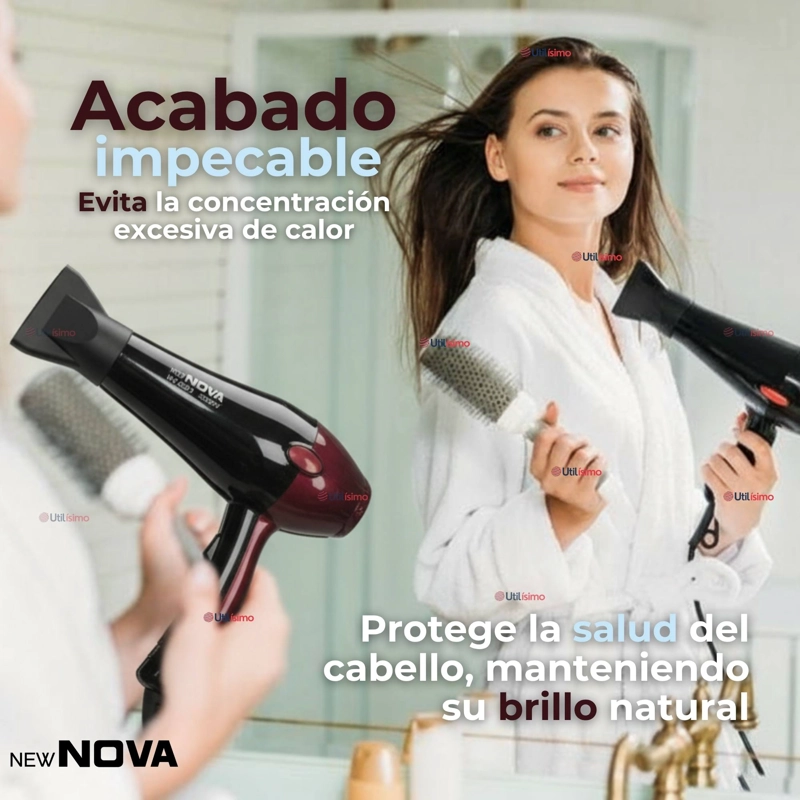 SECADOR DE PELO ALTA POTENCIA PROFESIONAL 5000W CABELLO PELUQUERIA ROJO - 10