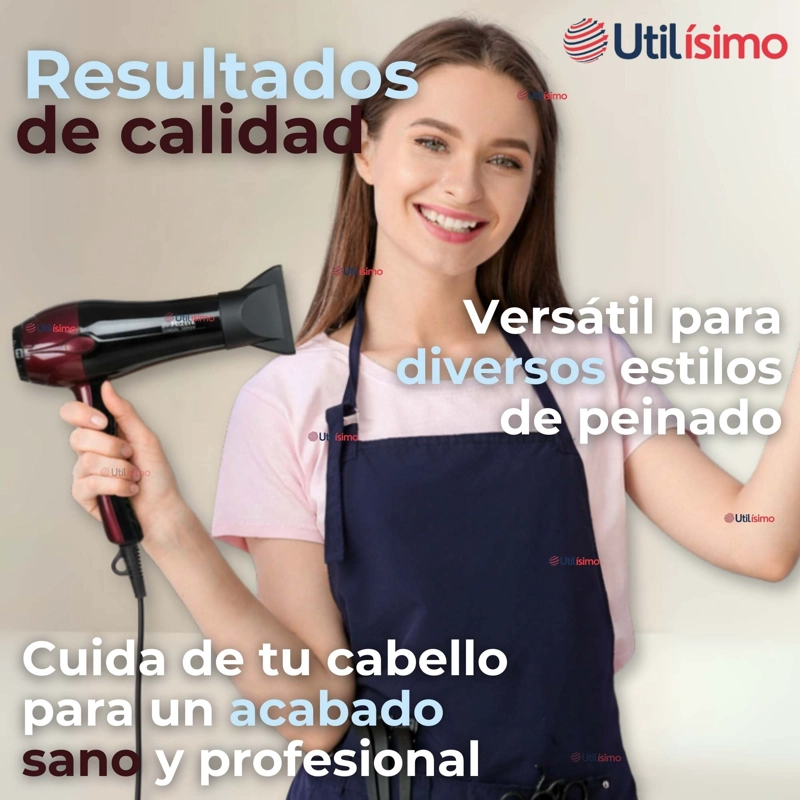 SECADOR DE PELO ALTA POTENCIA PROFESIONAL 5000W CABELLO PELUQUERIA ROJO - 2