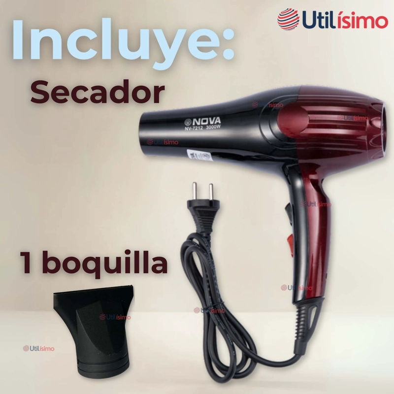 SECADOR DE PELO ALTA POTENCIA PROFESIONAL 5000W CABELLO PELUQUERIA ROJO - 3