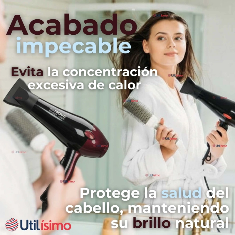 SECADOR DE PELO ALTA POTENCIA PROFESIONAL 5000W CABELLO PELUQUERIA ROJO - 8