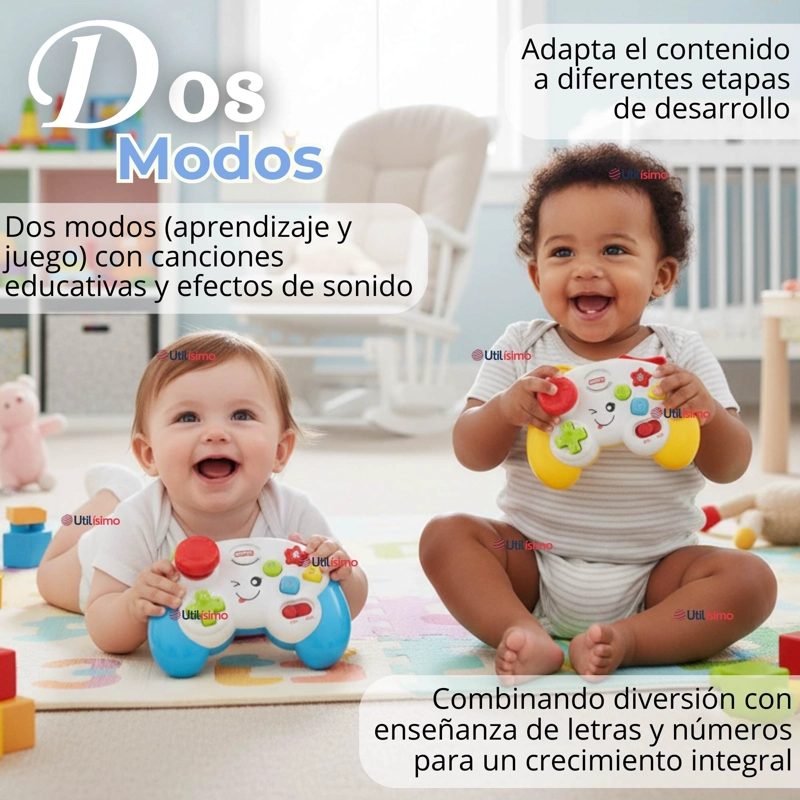 CONTROL MANDO INTERACTIVO MUSICA Y LUCES JUGUETE PARA NIÑOS COLORES SURTIDOS - 3