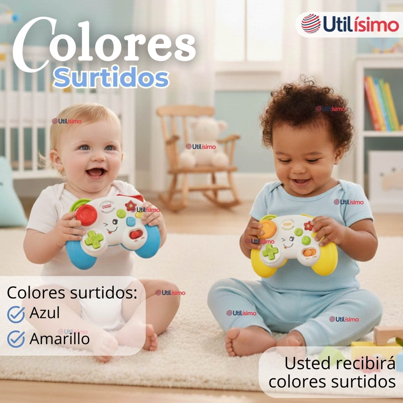 CONTROL MANDO INTERACTIVO MUSICA Y LUCES JUGUETE PARA NIÑOS COLORES SURTIDOS - 5
