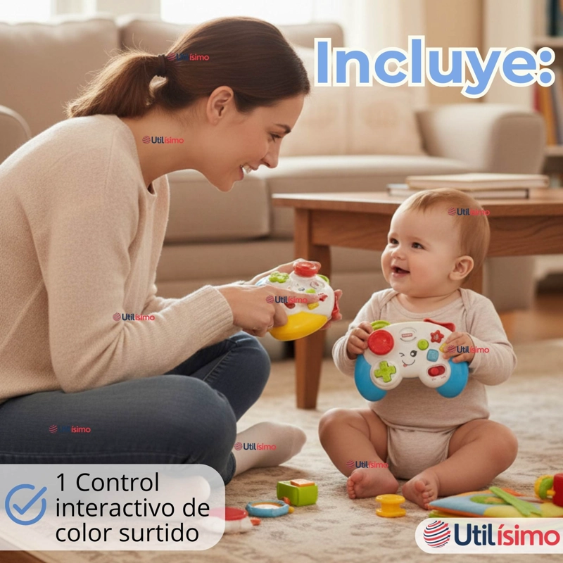 CONTROL MANDO INTERACTIVO MUSICA Y LUCES JUGUETE PARA NIÑOS COLORES SURTIDOS - 7