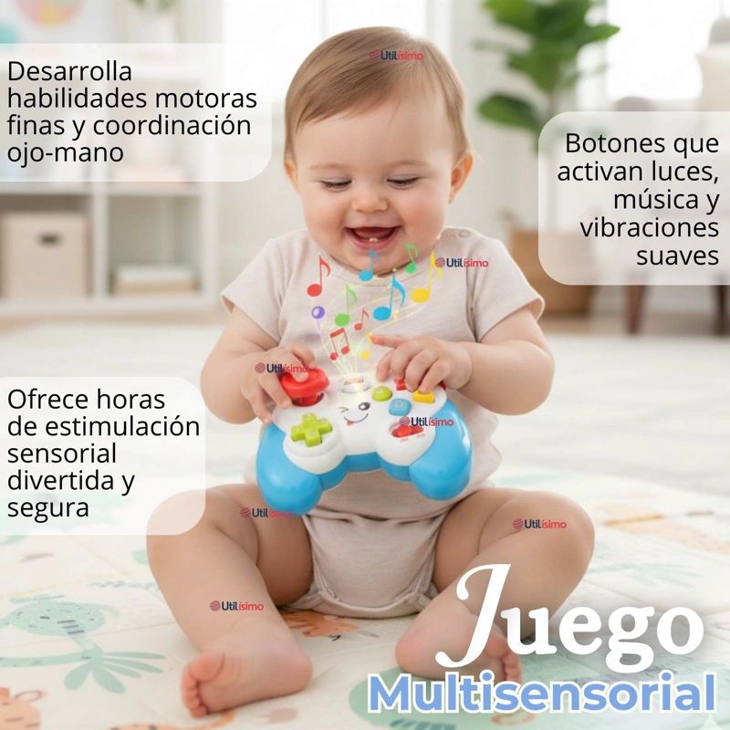 CONTROL MANDO INTERACTIVO MUSICA Y LUCES JUGUETE PARA NIÑOS COLORES SURTIDOS - 11