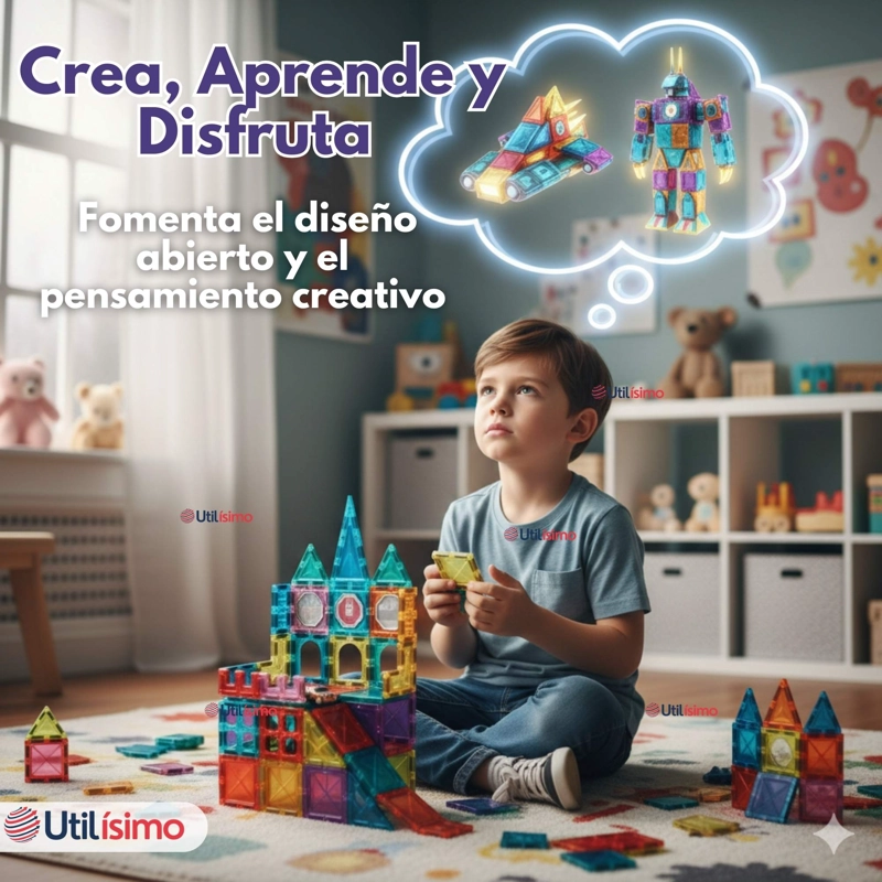 JUEGO BLOQUES DE CONSTRUCCION MAGNE TICOS 3D 66 PIEZAS PARA NIÑO O NIÑA - 2