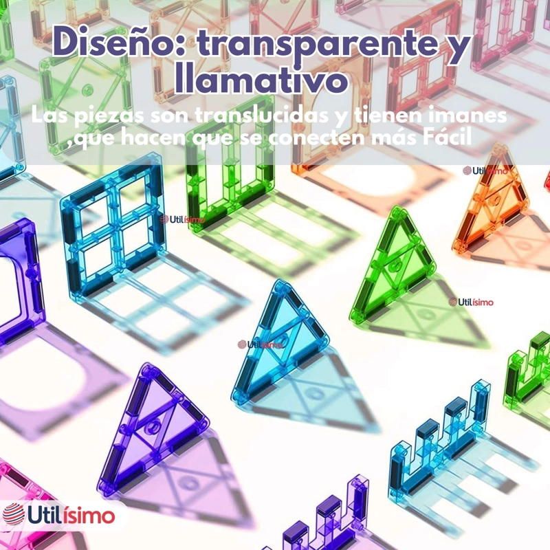 JUEGO BLOQUES DE CONSTRUCCION MAGNE TICOS 3D 66 PIEZAS PARA NIÑO O NIÑA - 9