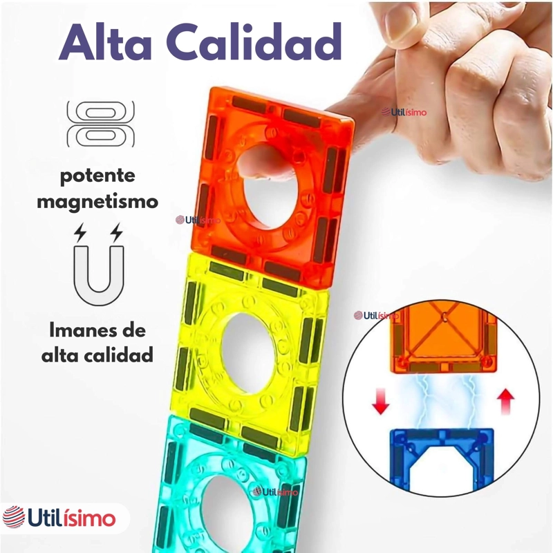 JUEGO BLOQUES DE CONSTRUCCION MAGNE TICOS 3D 66 PIEZAS PARA NIÑO O NIÑA - 10
