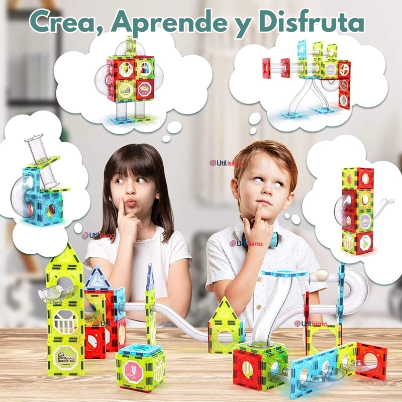 JUEGO BLOQUES DE CONSTRUCCION MAGNE TICOS 3D 97 PIEZAS PARA NIÑO O NIÑA - 3