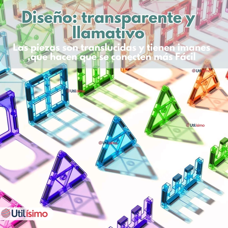 JUEGO BLOQUES DE CONSTRUCCION MAGNE TICOS 3D 97 PIEZAS PARA NIÑO O NIÑA - 11