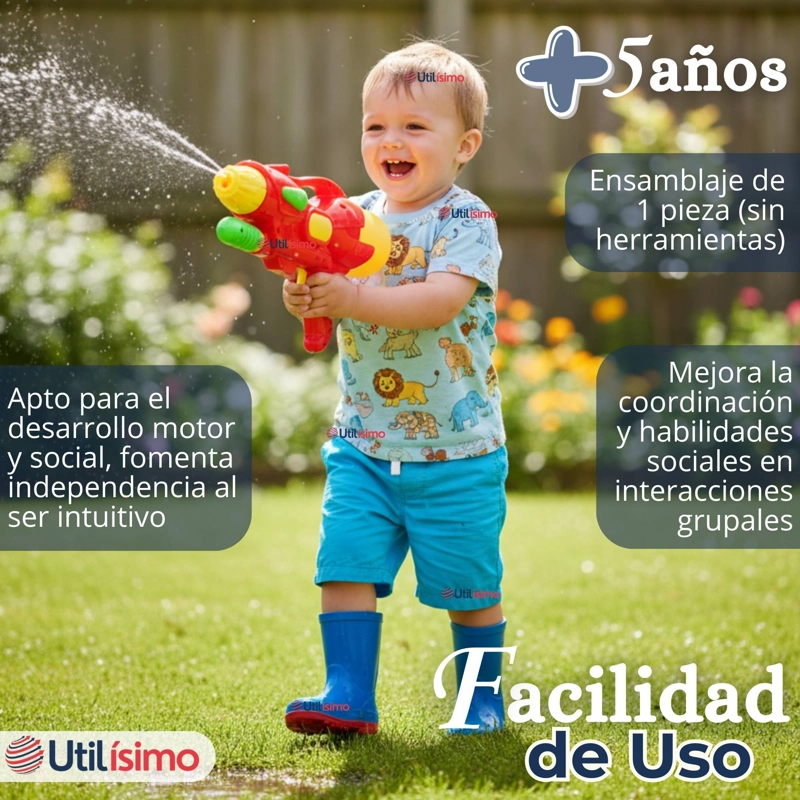 PACK 2 PISTOLAS DE AGUA 300ML 32CM COLORES SURTIDOS JUGUETE LANZA AGUA NIÑO NIÑA - 10