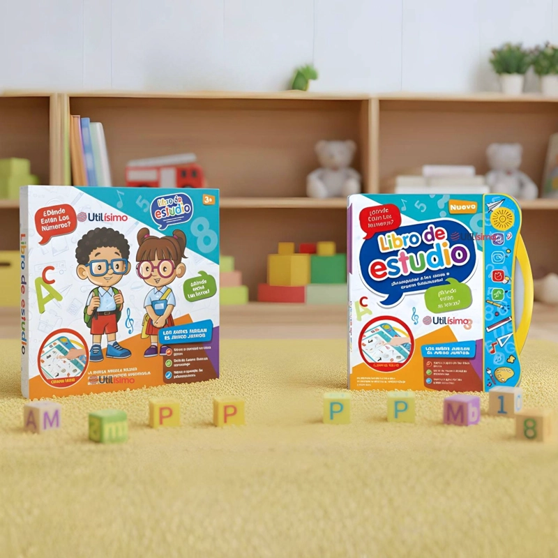 LIBRO DIDACTICO INTERACTIVO APRENDIZAJE BILINGÜE JUGUETE PARA NIÑOS - 1