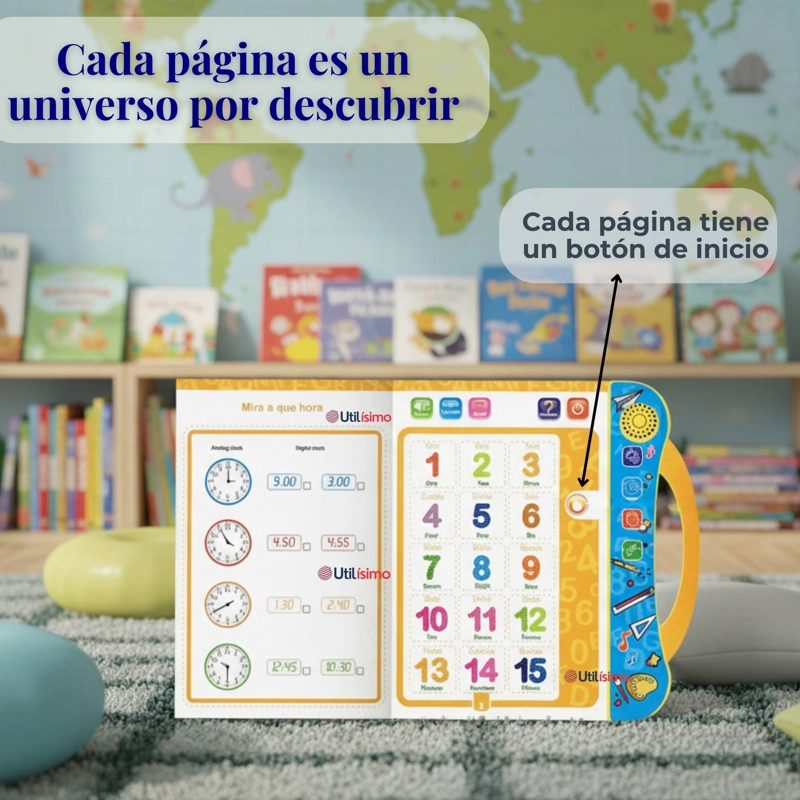 LIBRO DIDACTICO INTERACTIVO APRENDIZAJE BILINGÜE JUGUETE PARA NIÑOS - 7