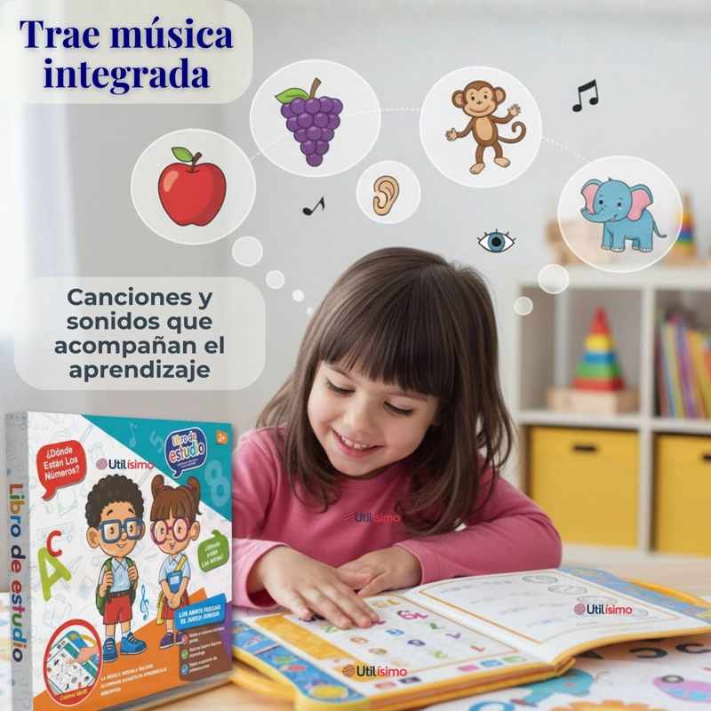 LIBRO DIDACTICO INTERACTIVO APRENDIZAJE BILINGÜE JUGUETE PARA NIÑOS - 10