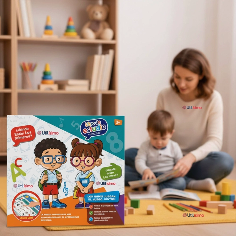 LIBRO DIDACTICO INTERACTIVO APRENDIZAJE BILINGÜE JUGUETE PARA NIÑOS - 1