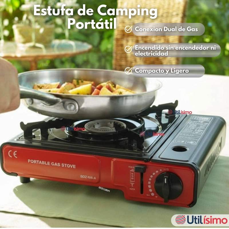 COCINA PORTATIL COCINILLA CAMPING + KIT DE INSTALACION - 3