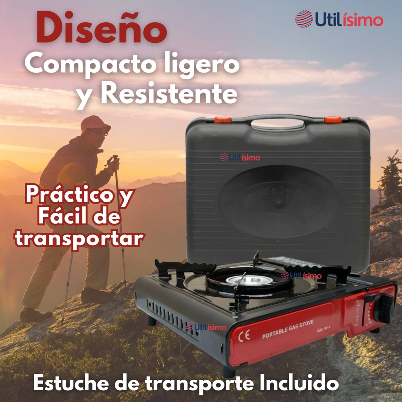 COCINA PORTATIL COCINILLA CAMPING + KIT DE INSTALACION - 6