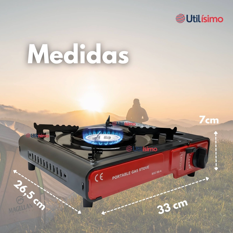 COCINA PORTATIL COCINILLA CAMPING + KIT DE INSTALACION - 7