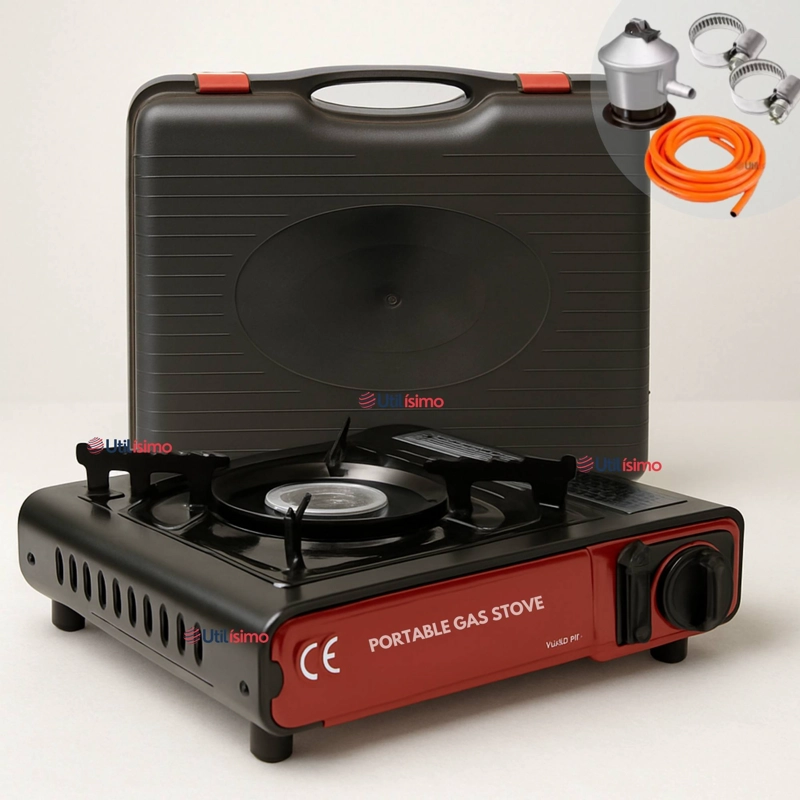 COCINA PORTATIL COCINILLA CAMPING + KIT DE INSTALACION - 1
