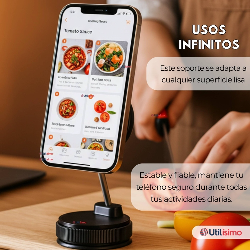 SOPORTE DE AUTO CELULAR MAGNE TICO IPHONE ANDROID NEGRO - 7
