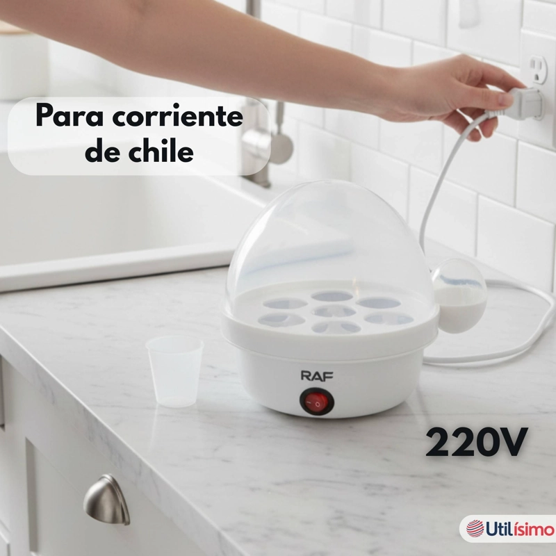 MAQUINA HERVIDOR COCEDOR HUEVOS VAPOR ELE CTRICO 350W RAF COLOR BLANC - 9
