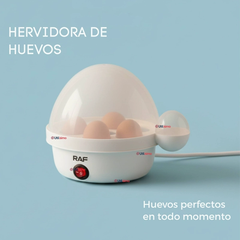 MAQUINA HERVIDOR COCEDOR HUEVOS VAPOR ELE CTRICO 350W RAF COLOR BLANC - 2