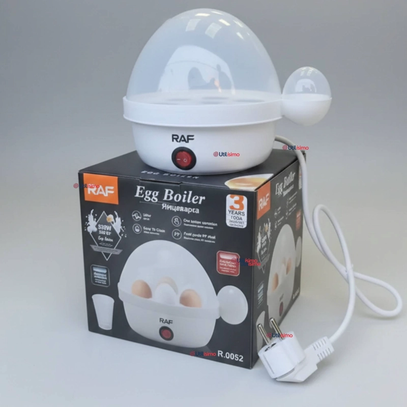 MAQUINA HERVIDOR COCEDOR HUEVOS VAPOR ELE CTRICO 350W RAF COLOR BLANC - 3
