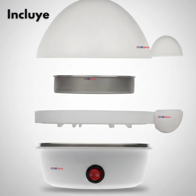 MAQUINA HERVIDOR COCEDOR HUEVOS VAPOR ELE CTRICO 350W RAF COLOR BLANC - 8