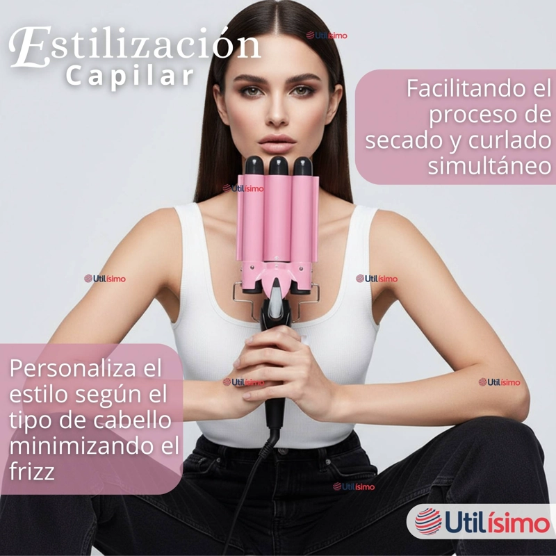 RIZADORA BARRIL CON CALENTAMIENTO RAPIDO PARA ONDAS PERFECTAS - 10