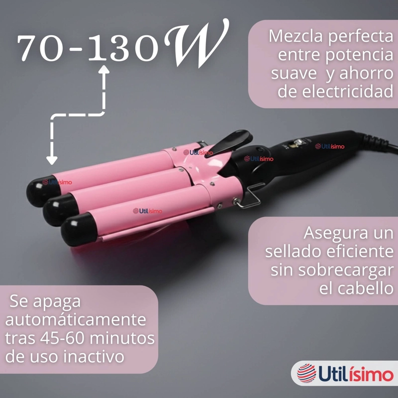 RIZADORA BARRIL CON CALENTAMIENTO RAPIDO PARA ONDAS PERFECTAS - 4