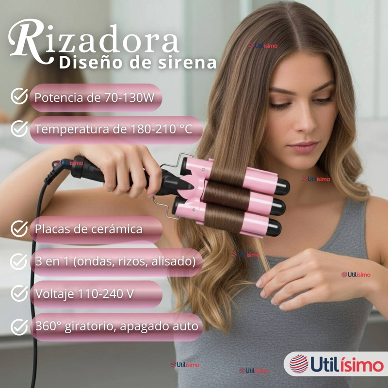 RIZADORA BARRIL CON CALENTAMIENTO RAPIDO PARA ONDAS PERFECTAS - 9