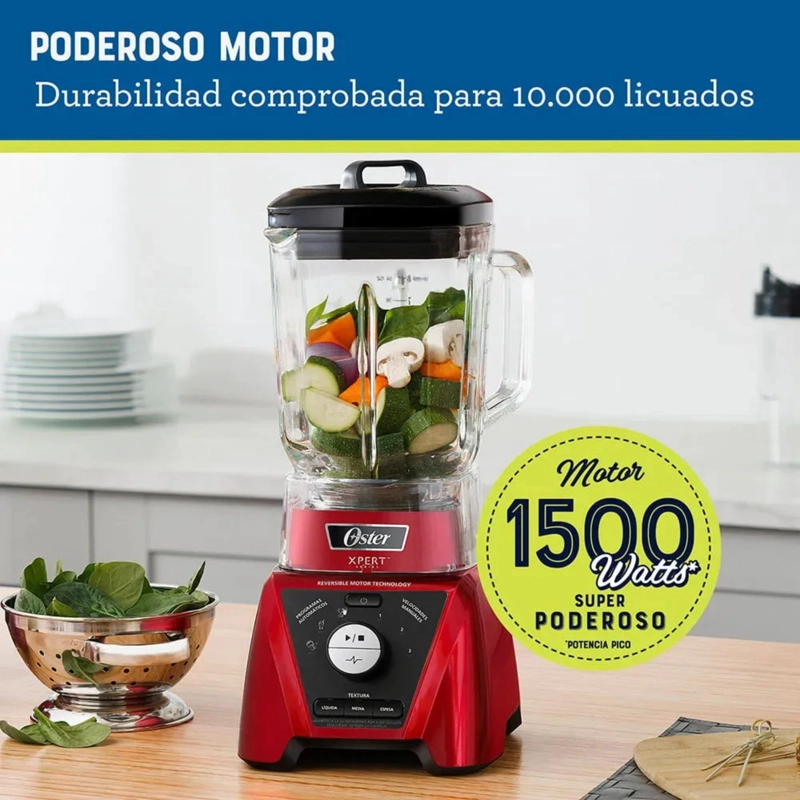 LICUADORA XPERT SERIES™ ROJA CON CONTROL DE TEXTURA Y UN BLEND N GO BLST3BRPG - 9