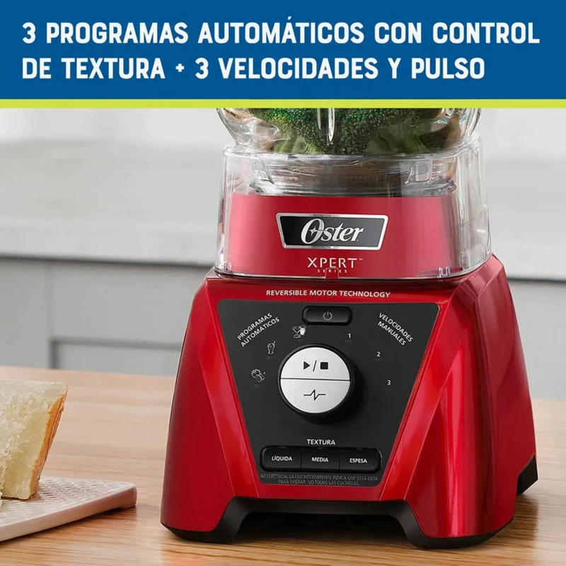 LICUADORA XPERT SERIES™ ROJA CON CONTROL DE TEXTURA Y UN BLEND N GO BLST3BRPG - 12