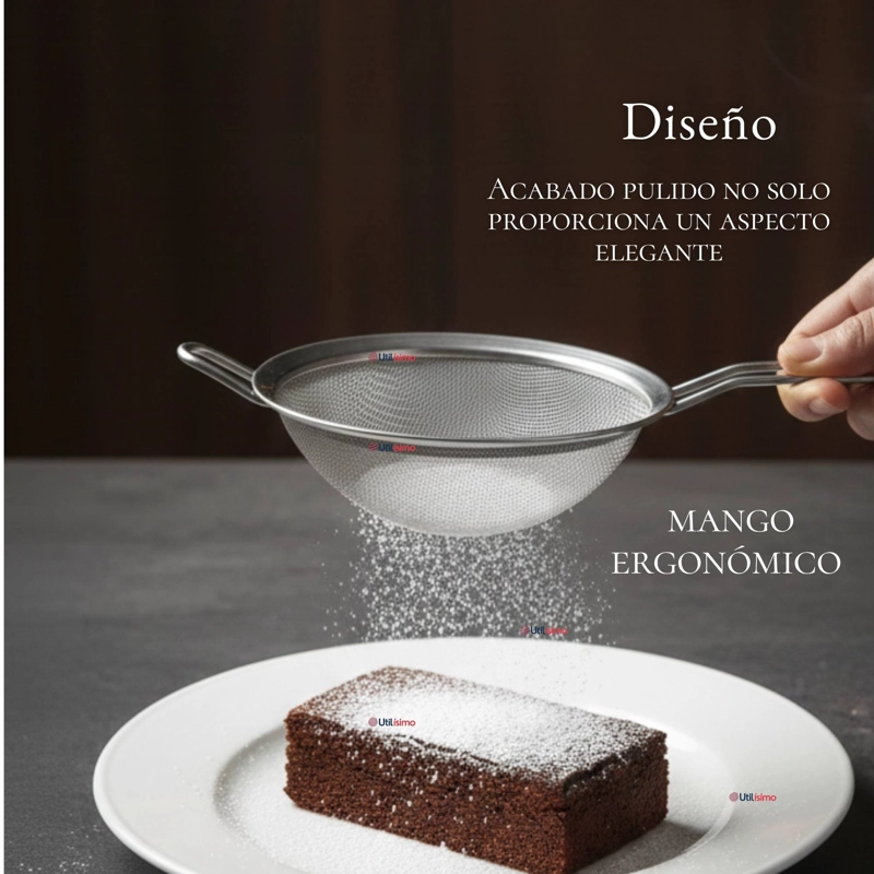 COLADOR MULTIUSO 12CM ACERO INOXIDABLE REPOSTERIA COCINA - 4