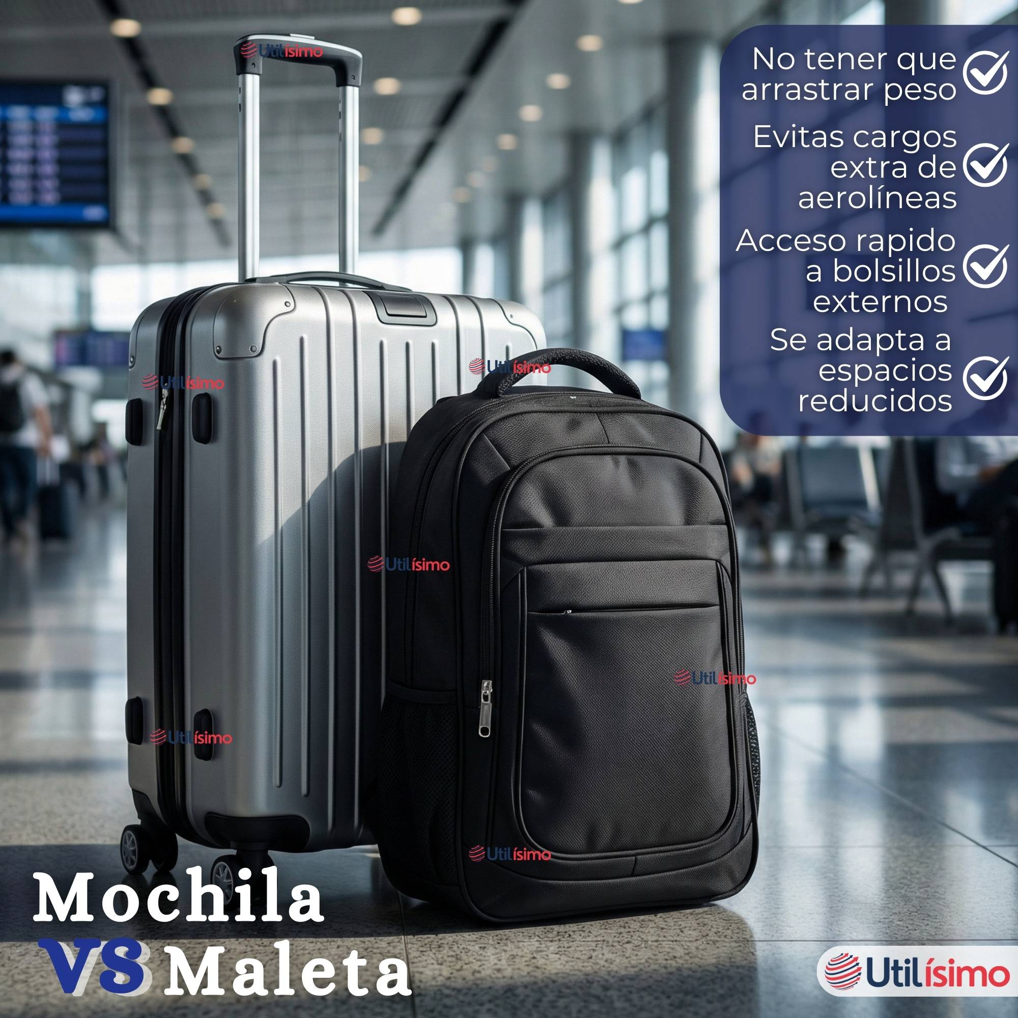 MOCHILA JUMBO MULTIFUNCIONAL VIAJE CABINA ESCOLAR EJECUTIVA IMPERMEABLE RESISTENTE NOTEBOOK 53CM NEG - 9