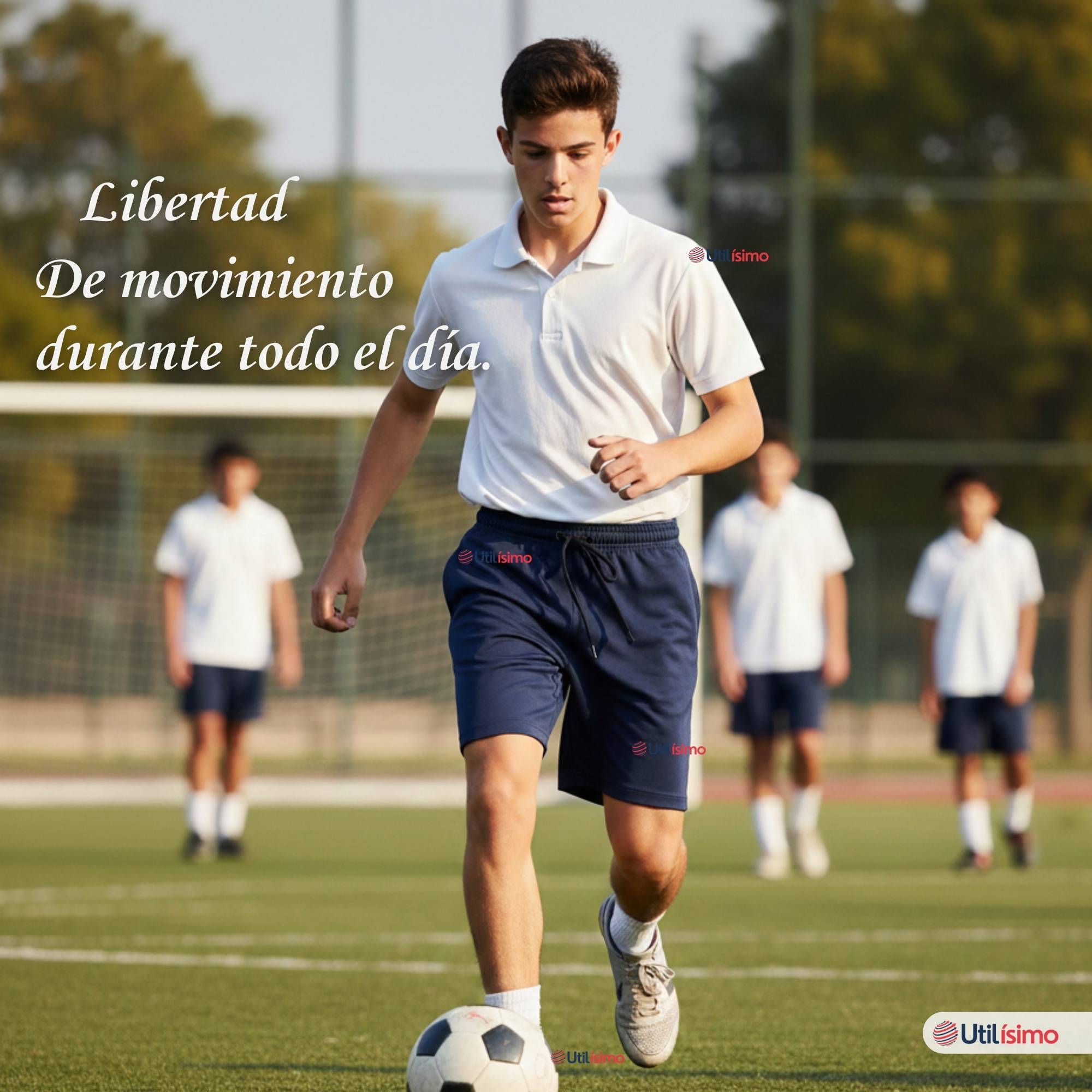 PACK 2 PANTALON CORTO SHORT ESCOLAR JUVENIL ALGODON DEPORTIVO AZUL MARINO - 3