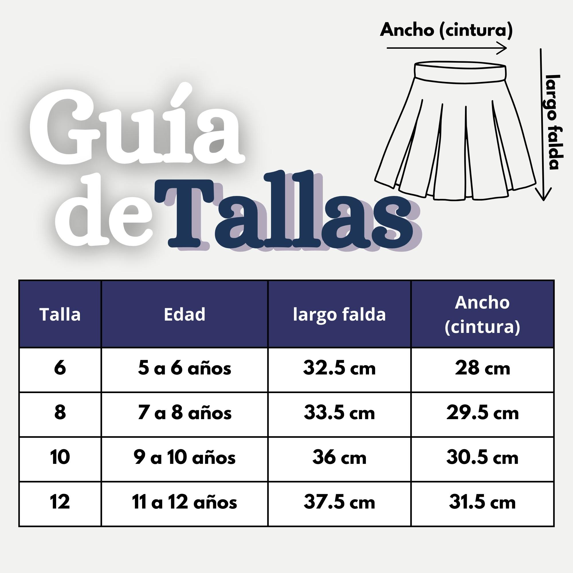 FALDA ESCOLAR COLOR AZUL UNIFORME PARA NIÑAS - 5
