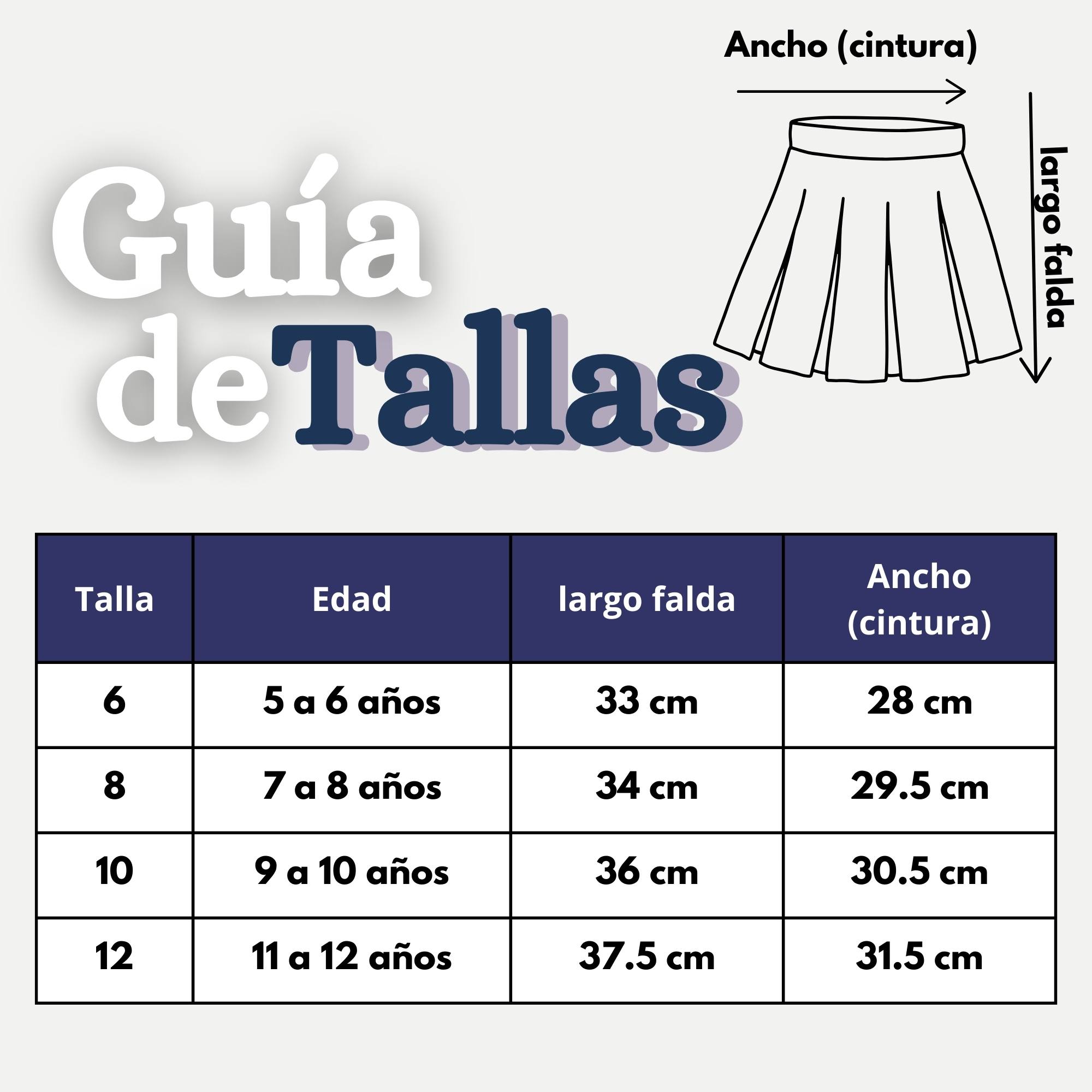 PACK 3 FALDAS ESCOLAR COLOR GRIS PARA NIÑAS - 6