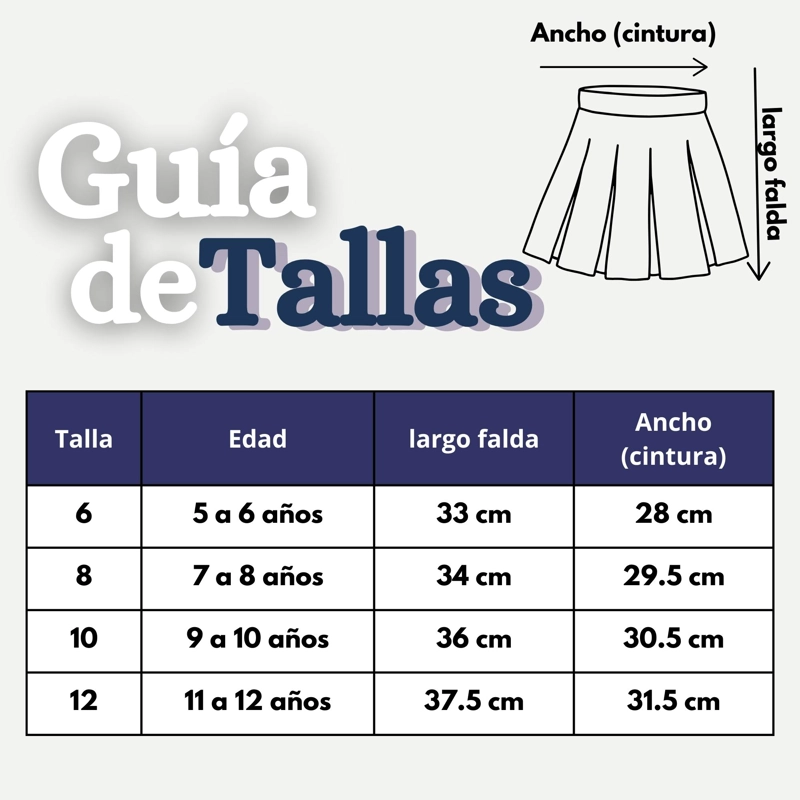 PACK 5 FALDAS ESCOLARES PLISADA COLOR GRIS NIÑA - 8