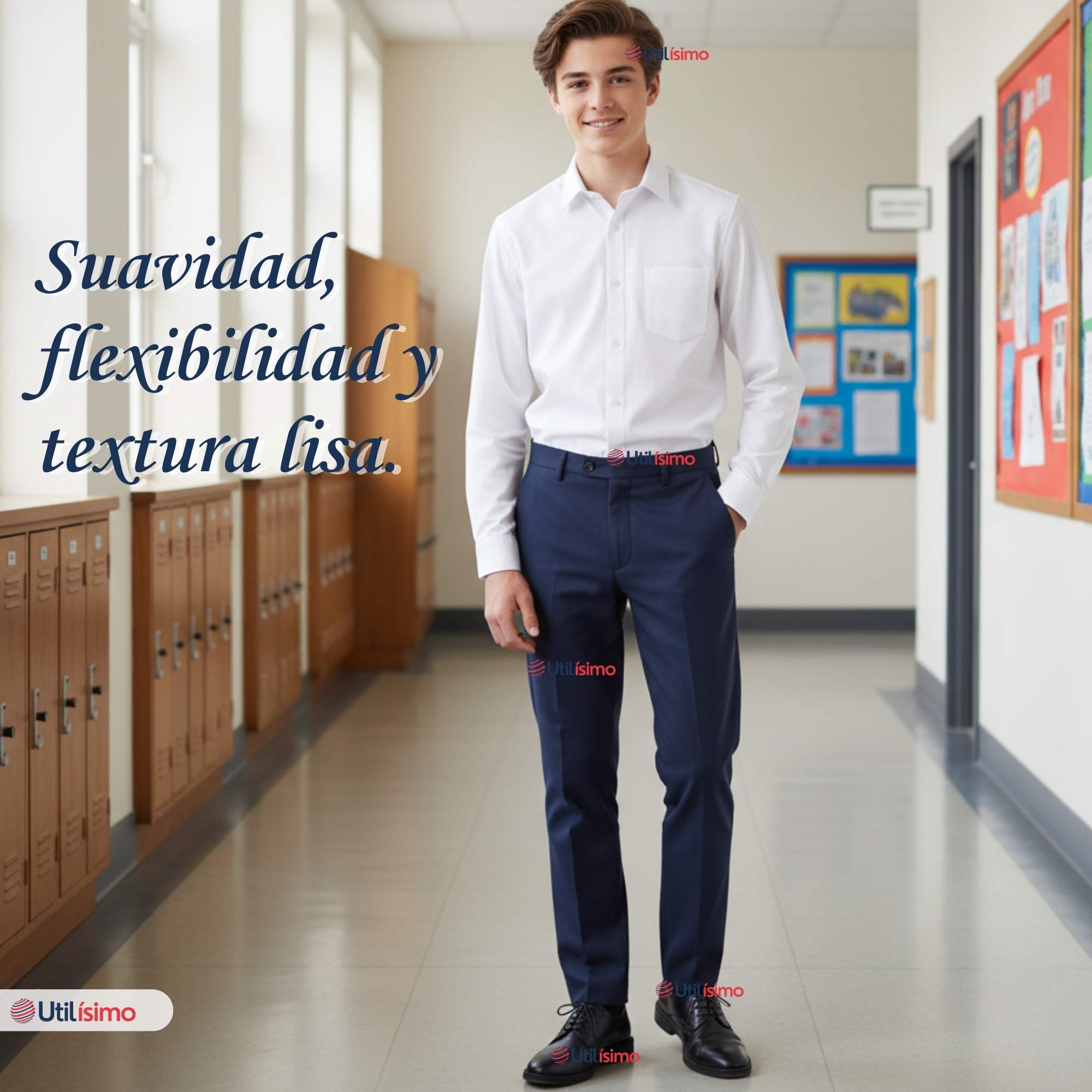 PACK 3 CAMISAS ESCOLARES BLANCA MANGA LARGA COLEGIO PARA NIÑOS Y JUVENIL - 10