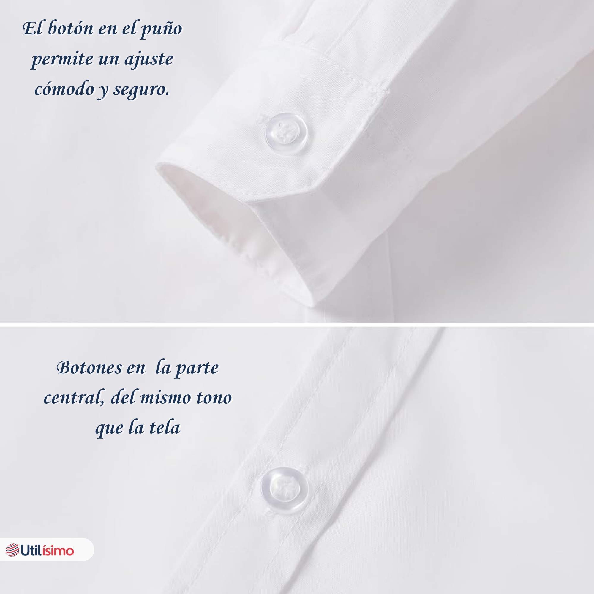 PACK 3 CAMISAS ESCOLARES BLANCA MANGA LARGA COLEGIO PARA NIÑOS Y JUVENIL - 11