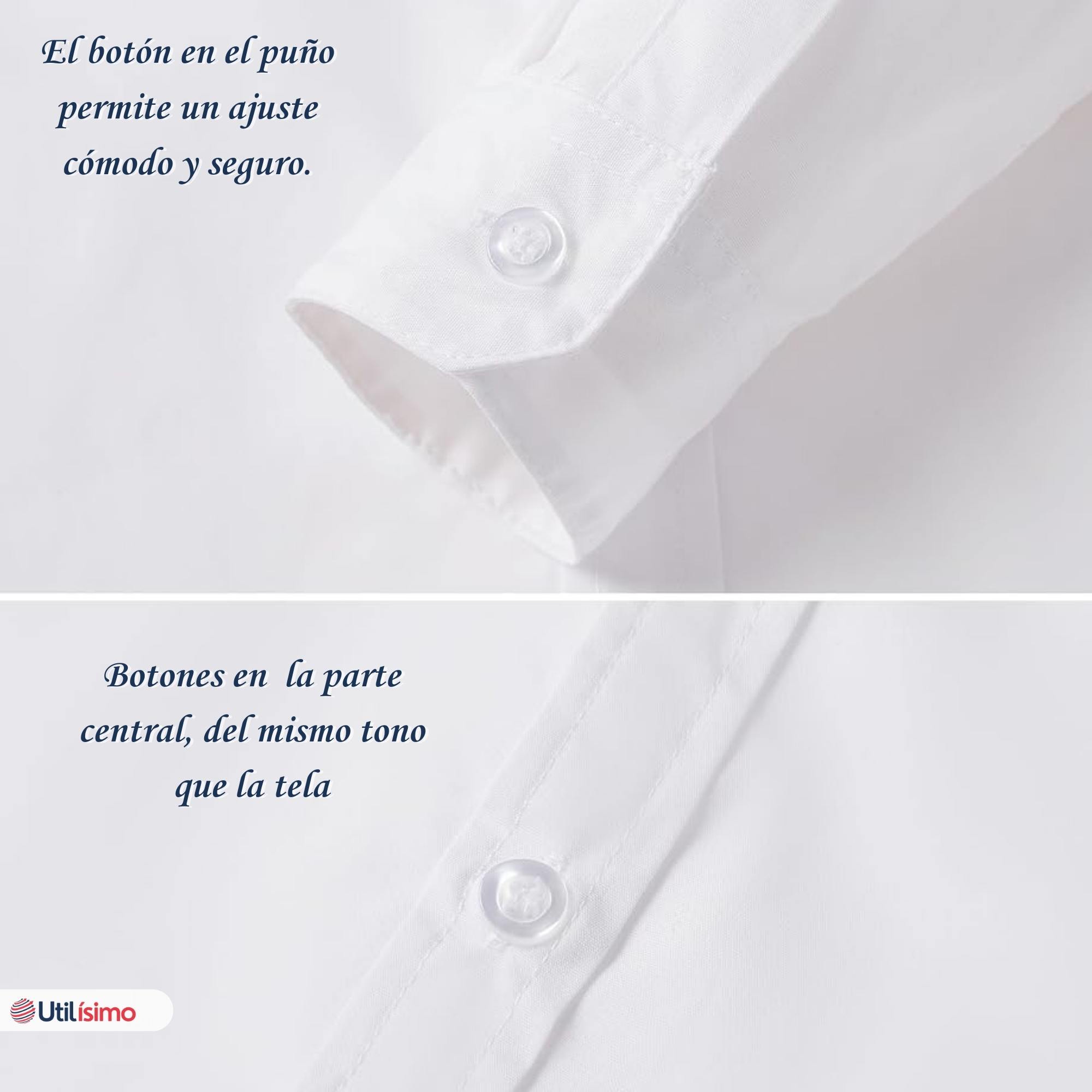 PACK 3 BLUSAS ESCOLARES CAMISA BLANCA MANGA LARGA COLEGIO PARA NIÑAS Y JUVENIL - 11