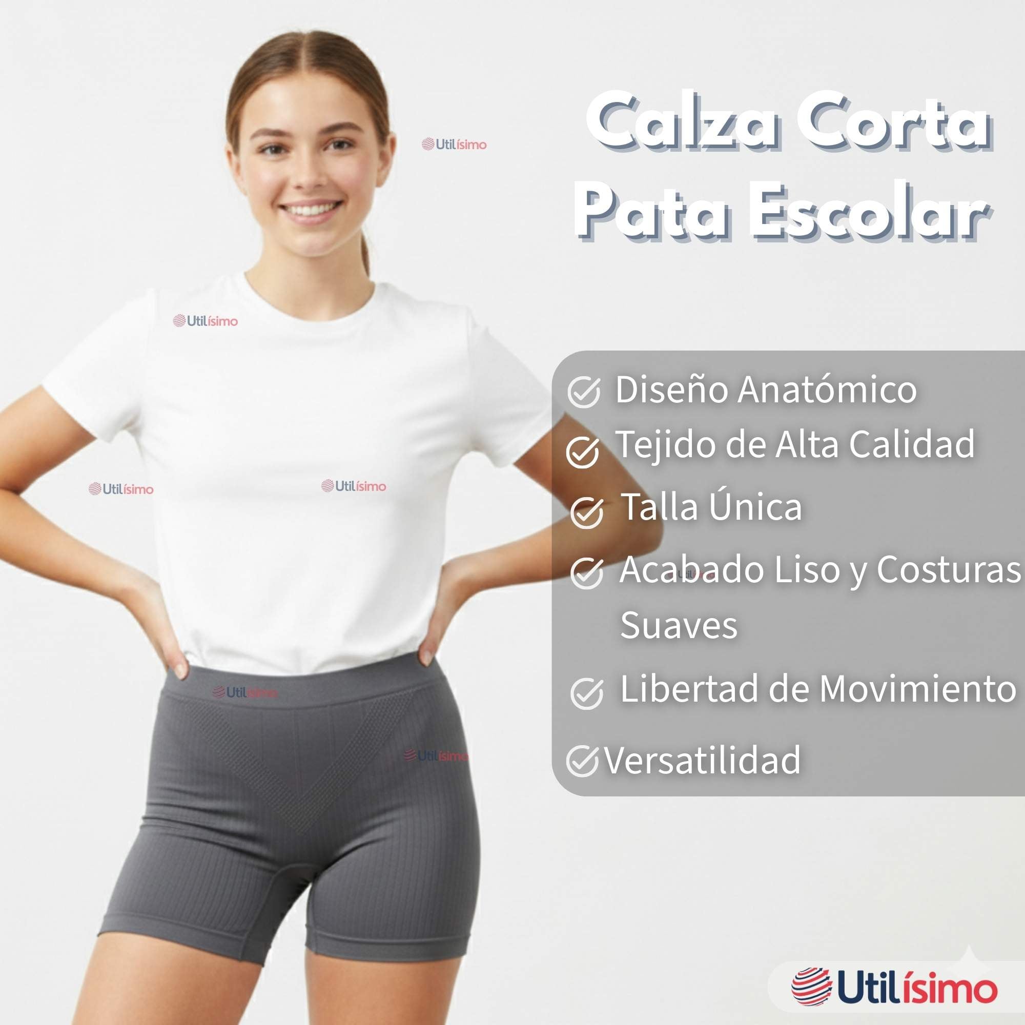 CALZA CORTA ESCOLAR COLOR GRIS PATA DEPORTIVAS JUVENIL - 2